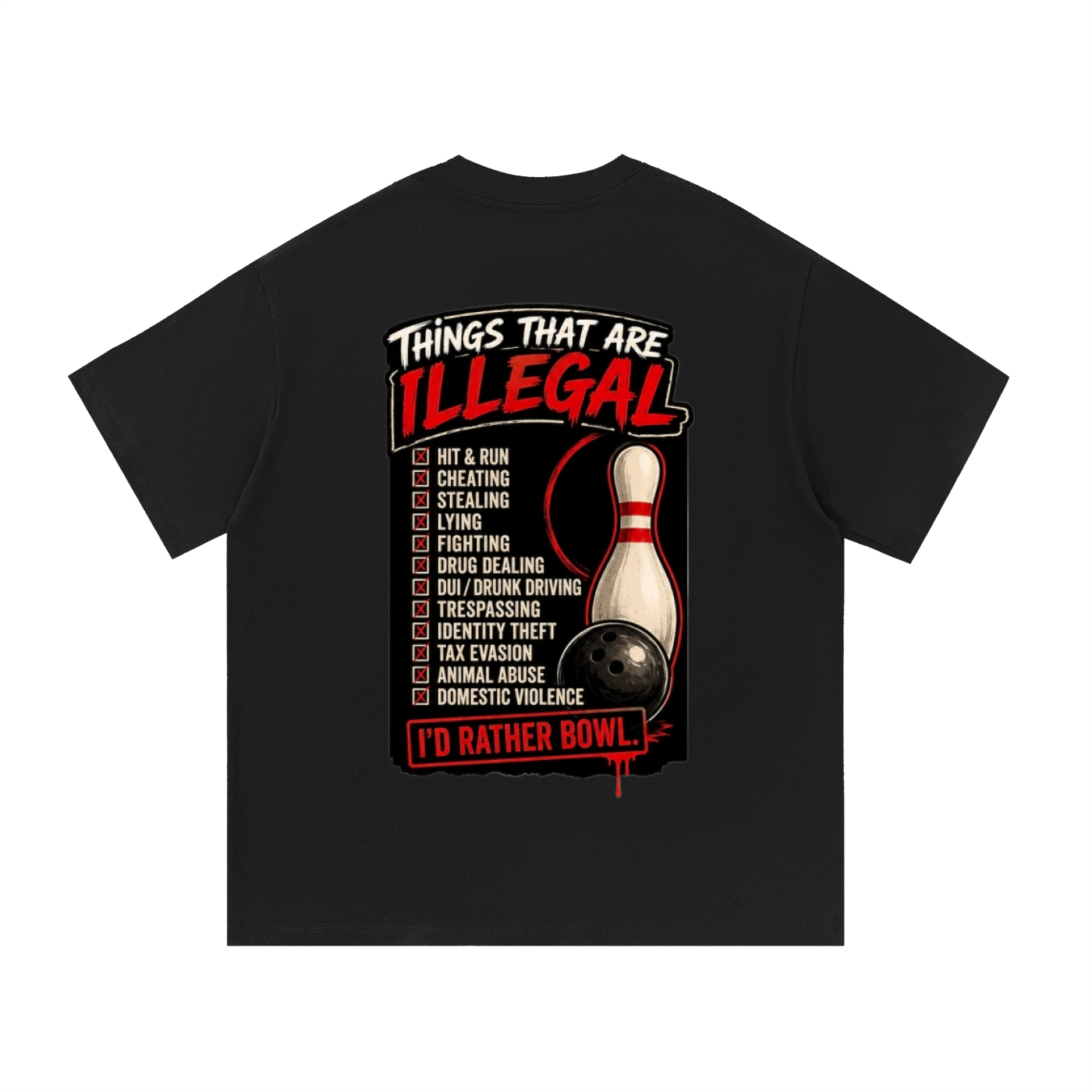 I'd rather Bowl - Essential Cotton T-Shirt
